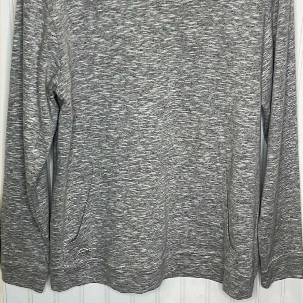 Lacoste Sleepwear Heather Gray Pajama Top Size Medium - Picture 3 of 13